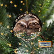 Personalized Sloth Couple Christmas Ornament