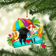 Black Toy Poodle Christmas Ornament P303 PANORPG0146