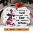 Special Pesonalized Floral Cross Aluminium Ornament - Meaningful Gift For Christmas