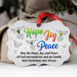 Fancy Christmas Aluminium Ornament - Hope, Joy And Peace