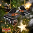 Personalized Piano Christmas Ornament