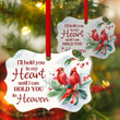 Loving Cardinal Bird Aluminium Ornament - I‘ll Hold You In My Heart Until I Can Hold You In Heaven