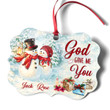 Adorable Personalized Christmas Aluminium Ornament - God Gave Me You