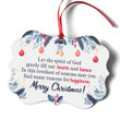 Merry Christmas Aluminium Ornament - Let The Spirit Of God Gently Fill Our Hearts