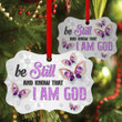 Purple Butterfly Aluminium Ornament - Be Still And Know That I Am God