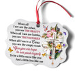 Pretty Floral Cross Aluminium Ornament - You Give Me Hope To See Past Myself