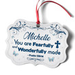 Special Personalized Christian Aluminium Ornament - You Are Fearfully And Wonderfully Made