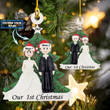 Personalized Married Couple's 1st Holiday Decor Christmas Ornament