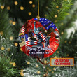 Personalized I Love America Christmas Ornament