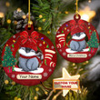 Personalized Christmas Penguin Christmas Ornament