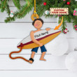 Personalized Surf Christmas Ornament