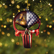 Welder US Flag Skull Christmas Ornament