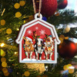 Cows Barn House Christmas Ornament