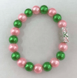 Pink Green Alpha Kappa Alpha AKA 1908 Jewelry Bracelet