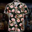 Horror Movies Halloween Floral Hawaiian Shirt