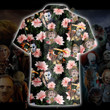 Horror Movies Halloween Floral Hawaiian Shirt
