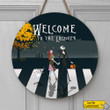 Personalized Nightmare Before Christmas Home Decoration Wood Circle Sign