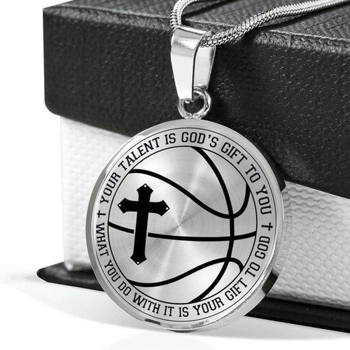 Basketball Christian Necklace Your Talent Is God Gift To You PANDOG0006