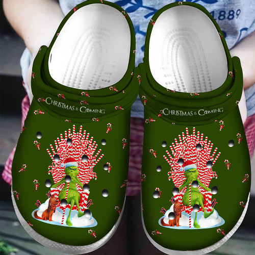 Christmas Is Coming Grinch Crocs Classic Clogs Shoes PANCR0300