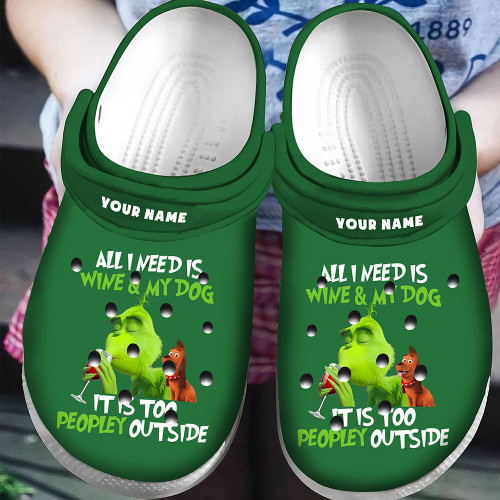 Personalized Grinch And Dog Crocs Classic Clogs Shoes PANCR1077