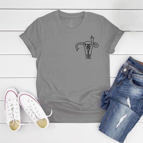 Middle Finger Uterus Shirt, Pro Choice, Abortion Law Protest, Womens Reproductive Rights, Roe V Wade, My Body My Choice