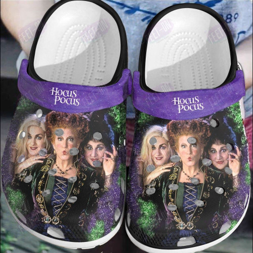 Purple Witches Hocus Pocus Halloween Crocs Classic Clogs Shoes PANCR1161