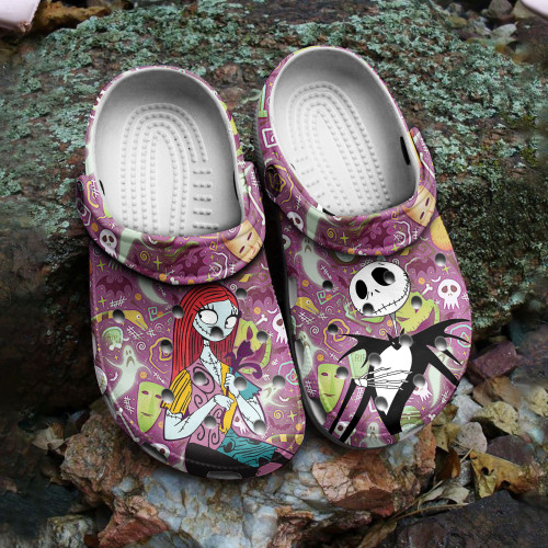 Nightmare Before Christmas Crocs Jack Sally Couple Classic Clogs Shoes