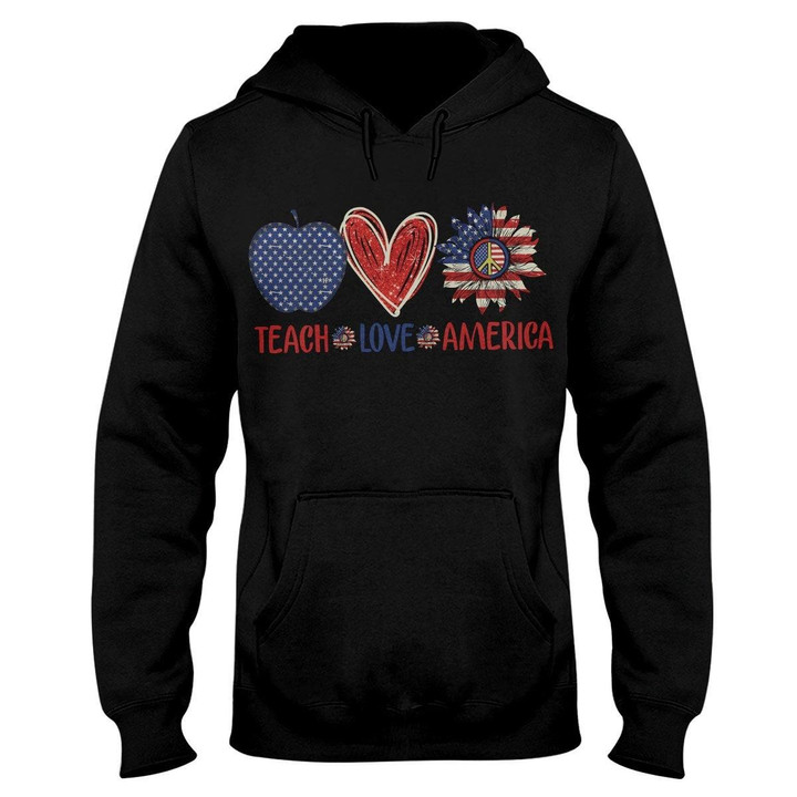 Teach Love America EZ14 1609 Hoodie