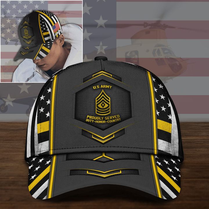 Army Cap Proudly Served Duty Honor Country