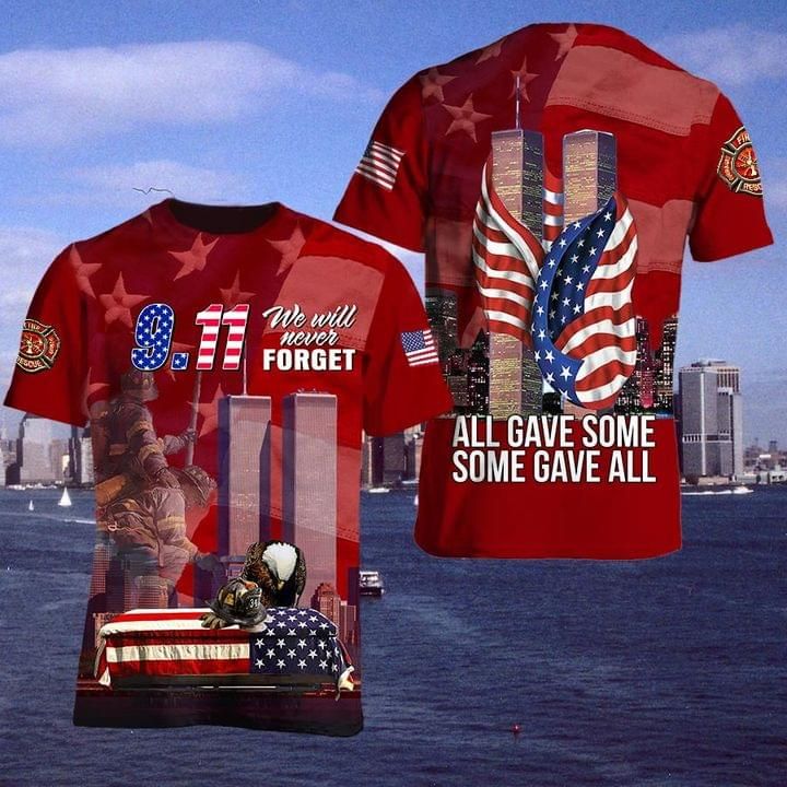 Patriot Day Eagle American 3D T-shirt We Will Never Forget