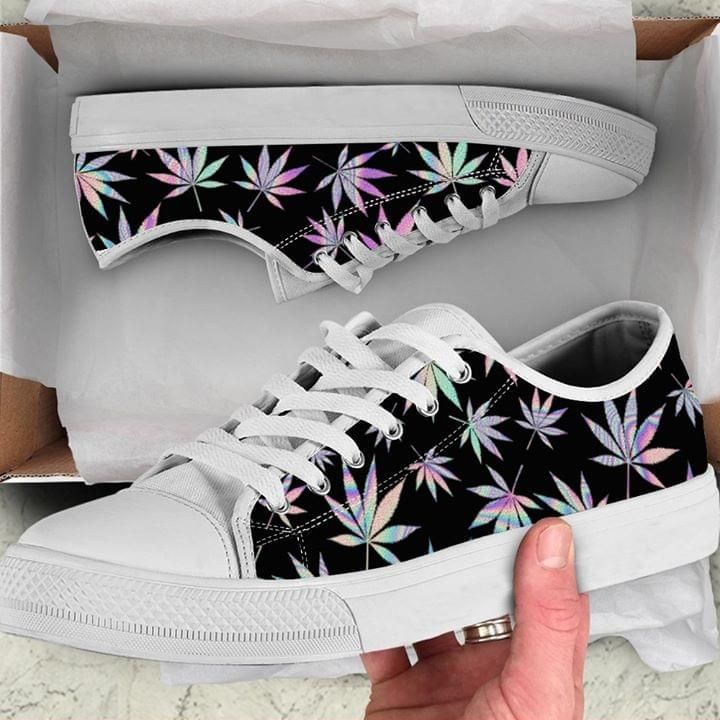 Cannabis Pattern Low Top Shoes