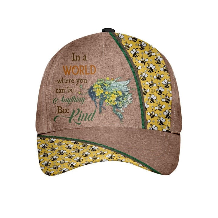 Bee In A World Bee Kind Cap