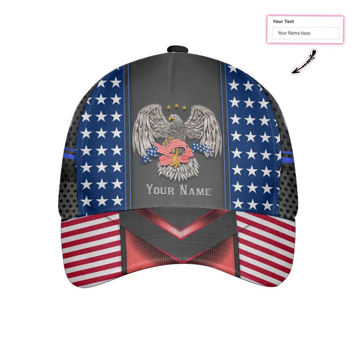 Custom Eagle Proud American Personalized Name Cap
