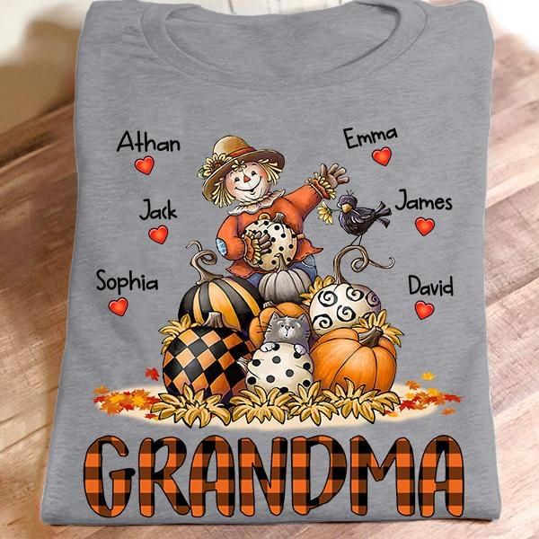 Personalized Grandma Pumpkin Tshirt