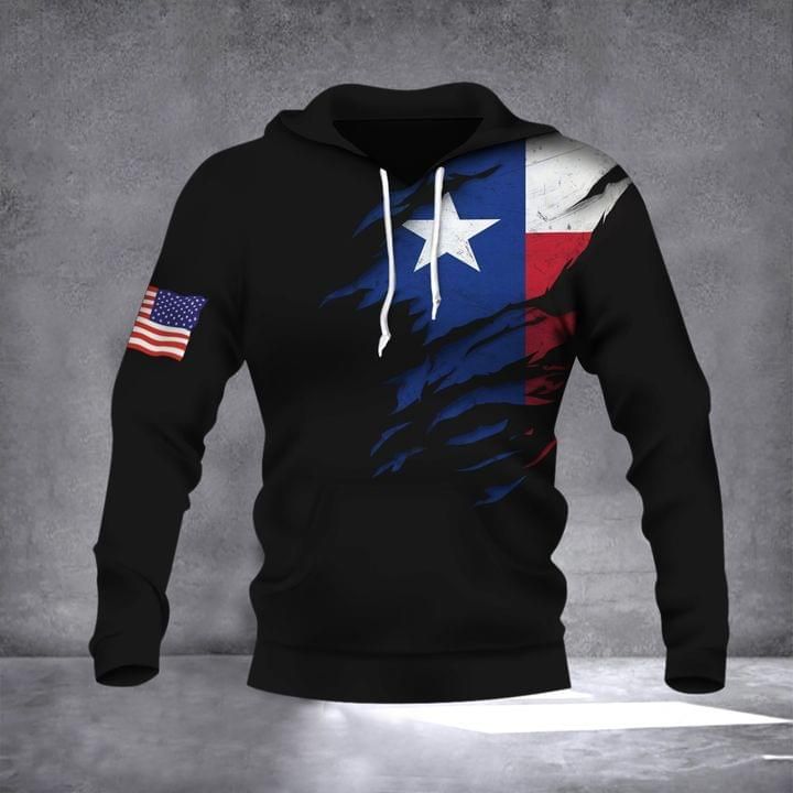 Texas American Flag 3D Hoodie