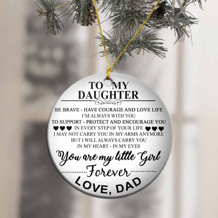 Gift For Daughter From Dad Ornament