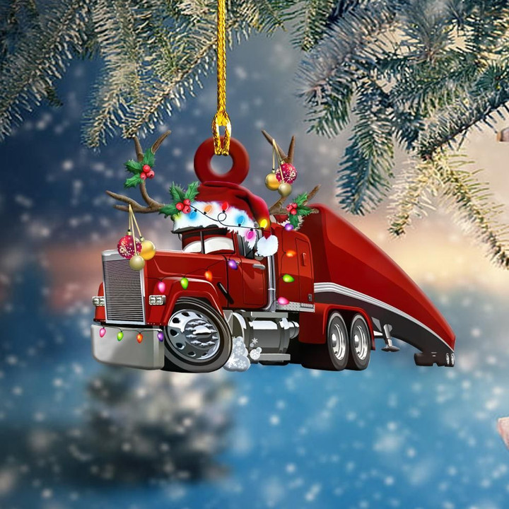 Trucker Christmas Light Shape Ornament