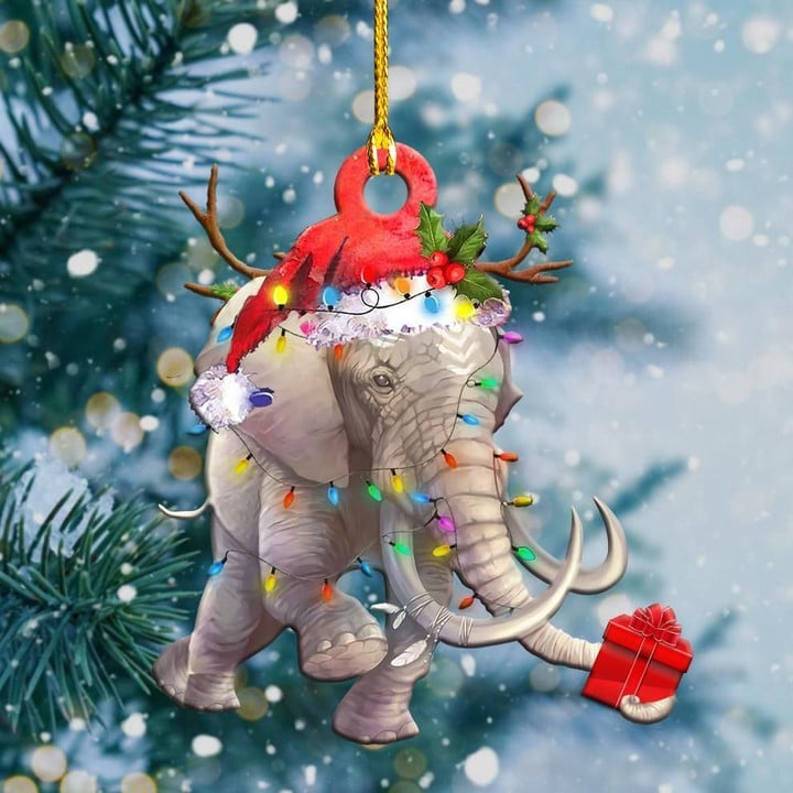 Elephant Light Christmas Shape Ornament
