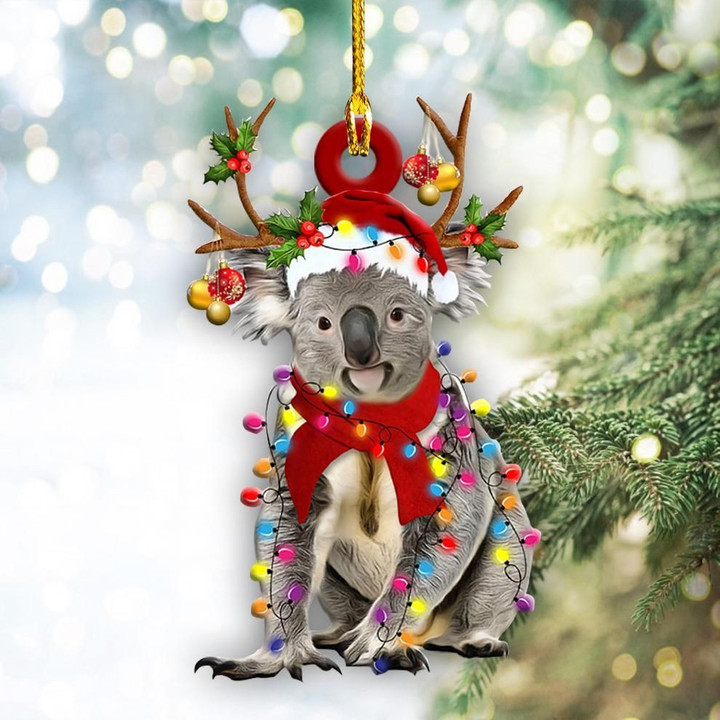 Koala Christmas Light Shape Ornament