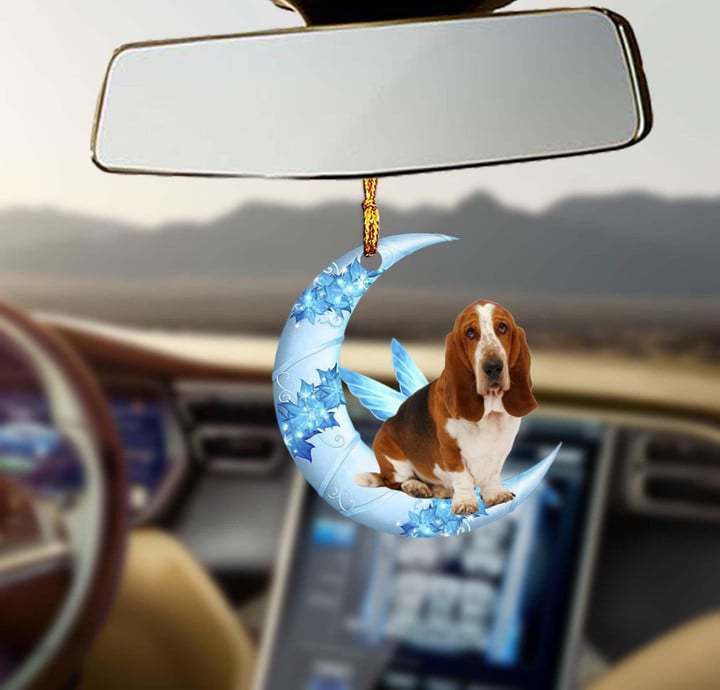 Basset Hound Angel From The Moon Ornament
