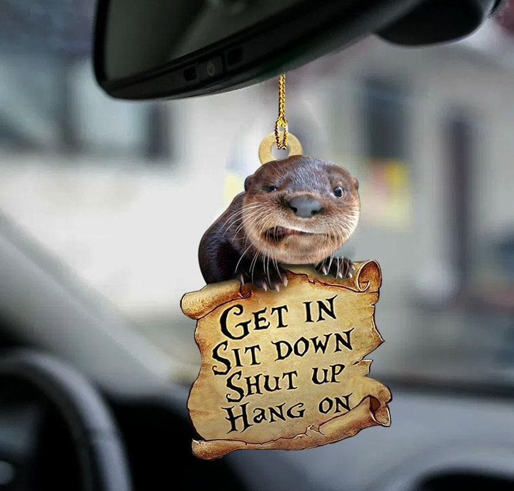 Otter Get in Sit down 2 sides Ornament
