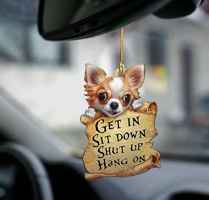 Chihuahua Get in Sit down 2 sides Ornament