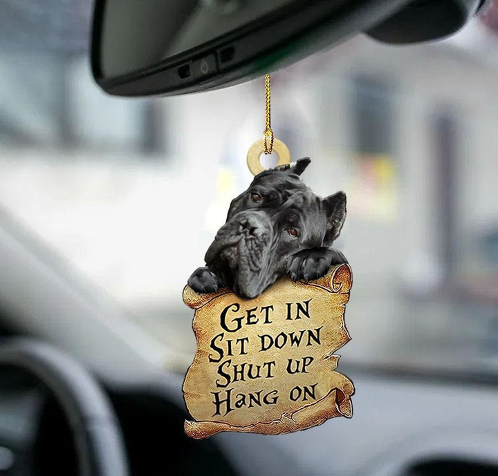 Cane Corso Get in Sit down 2 sides Ornament