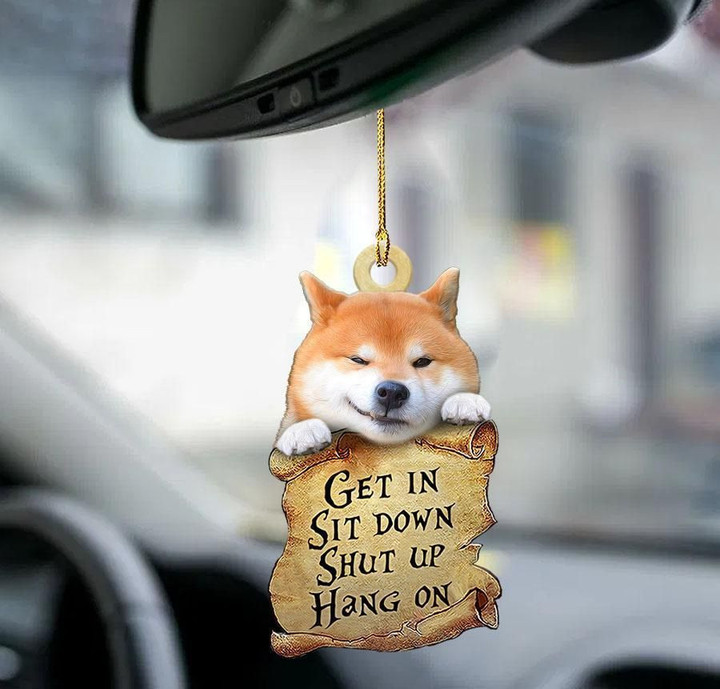 Shiba inu Get in Sit down 2 sides Ornament
