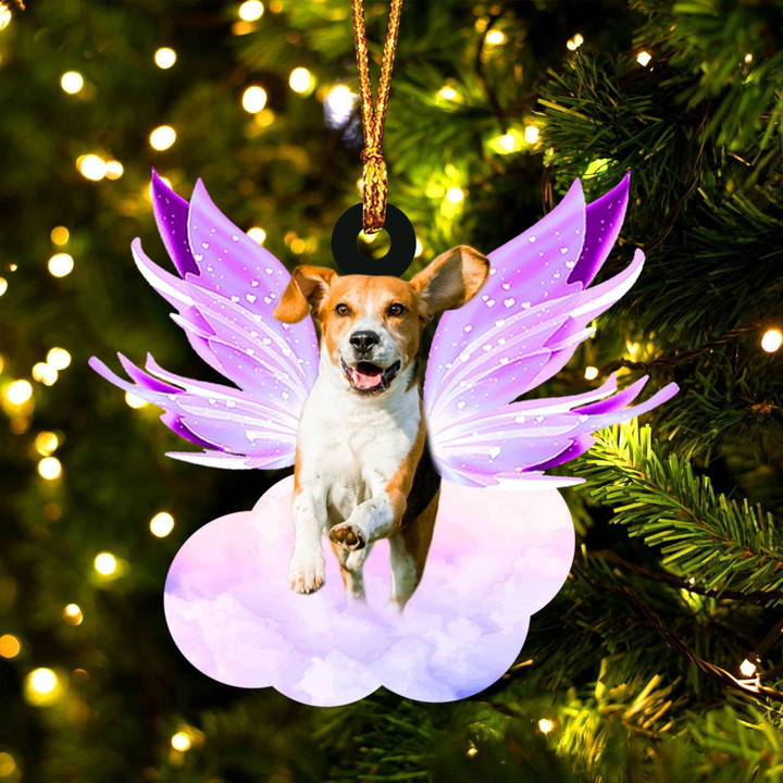 Beagle and wings gift for her gift for him gift for Beagle lover ornament