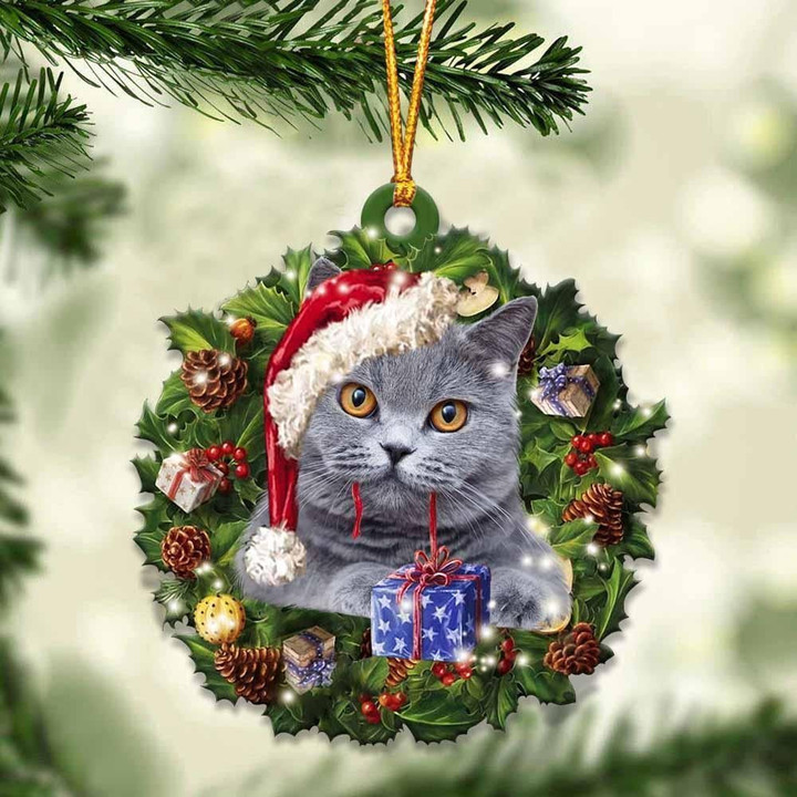 British Shorthair and Christmas gift for her gift for him gift for British Shorthair lover ornament