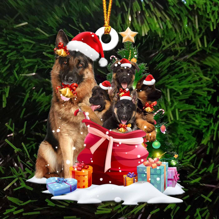 German Shepherd and gift bags gift for her gift for him gift for German Shepherd lover ornament
