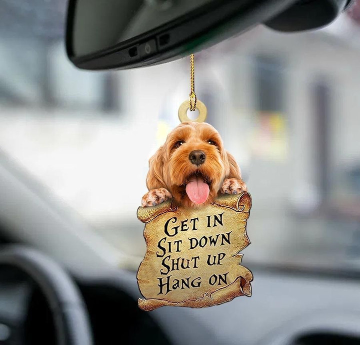 Cockapoo get in two sided ornament