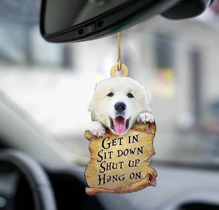 Great Pyrenees get in two sided ornament
