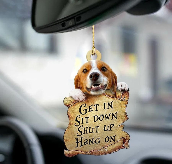 Brittany Spaniel get in two sided ornament